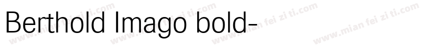 Berthold Imago bold字体转换